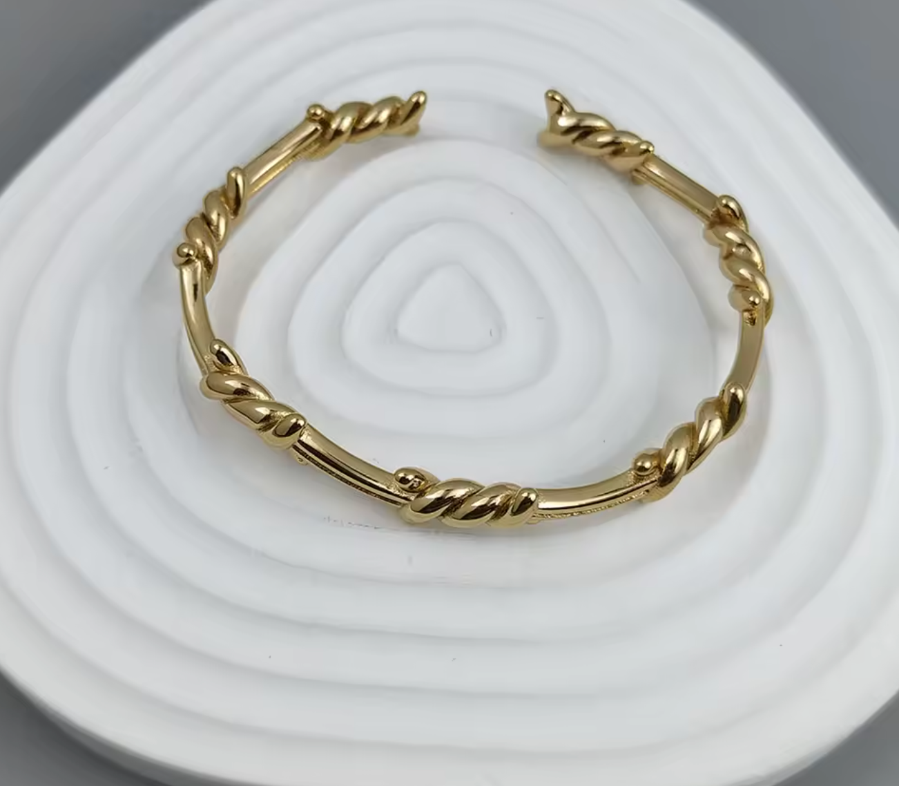 18K Gold Plated Wire Wrapped Thorn Bracelet