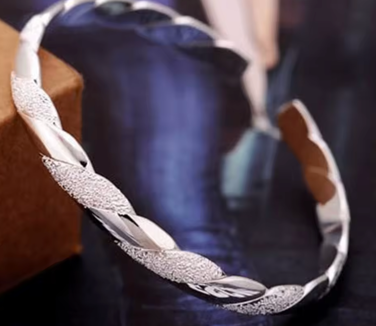 925 Sterling Silver Round Bangle Bracelet