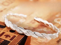 925 Sterling Silver Round Bangle Bracelet