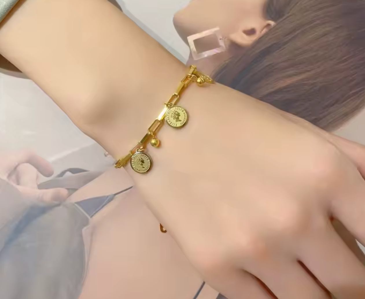 Women Paperclip Chain Bracelet